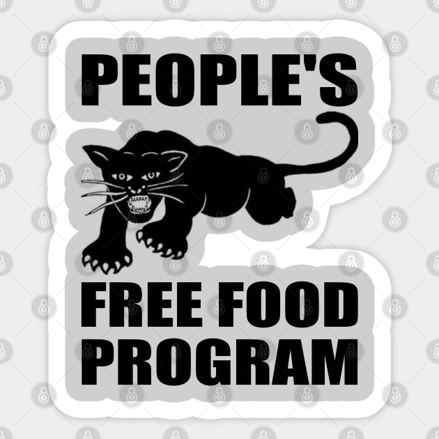 People's Free Food Program Sticker by Seaside Designs